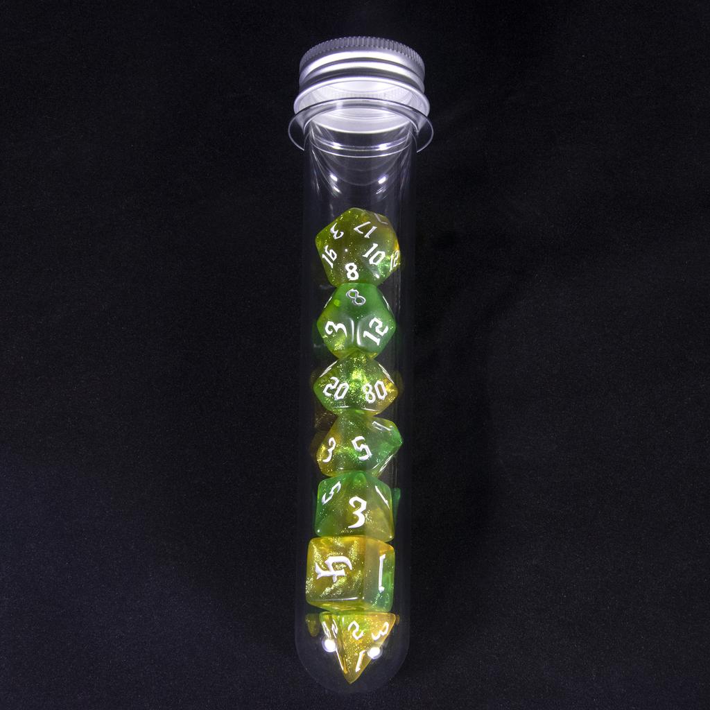 DND Dice Set Polyhedral Game Dice 7pcs RPG Dice with Tube for DND Role Playing Game Board Game Accessories