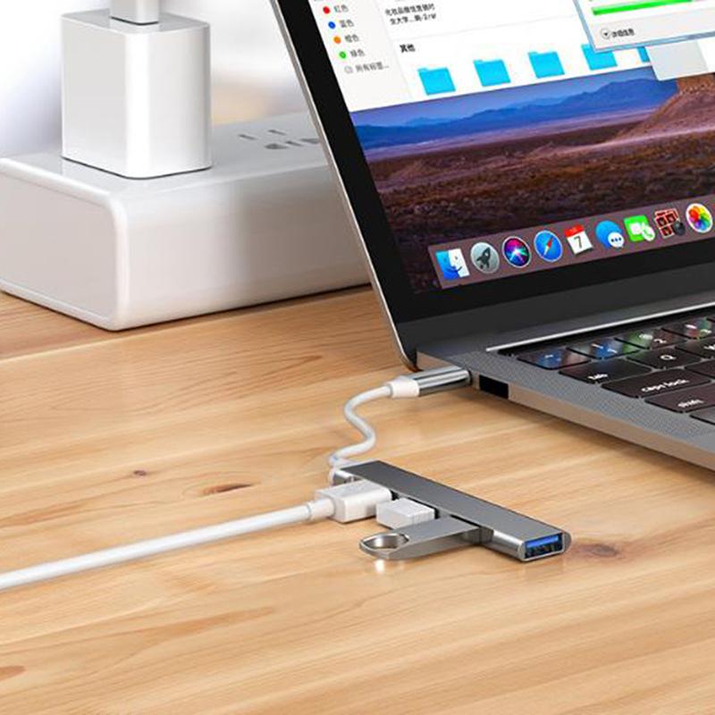 Usb C Hub 3.0 Type C 4 Port Multi Usb Splitter Adapter Otg Pc Computer
