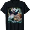 Футболка «Монстр Гигантская панда в роли Кракена атакует военный корабль в открытом море»