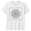 Floral Round Petal Design Mens T-Shirt Womens Tee Graphic Unisex Top