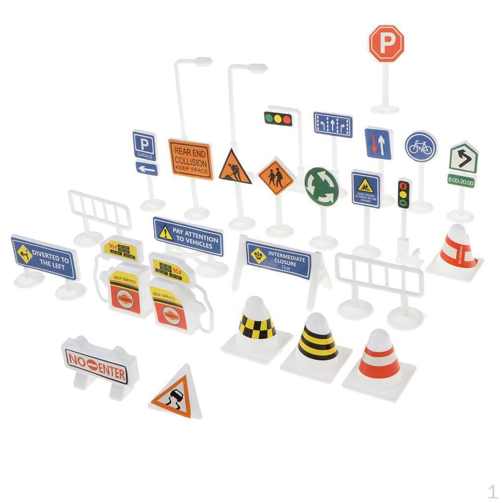 Children's Educational Toys Plastic Road Street Safety Sign