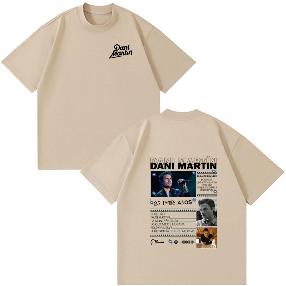 Dani Martin Album Tour Merch T Shirts Unisex Women Clothing Fashion Vintage Short Sleeve Tshirts Cotton Casual Loose Streetwears