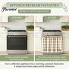 Window Valance with Lace Trim Buffalo Check Valance, Ruffled Curtain And Bows, Small Valances Light Filtering Rod Pocket for Kitchen Living