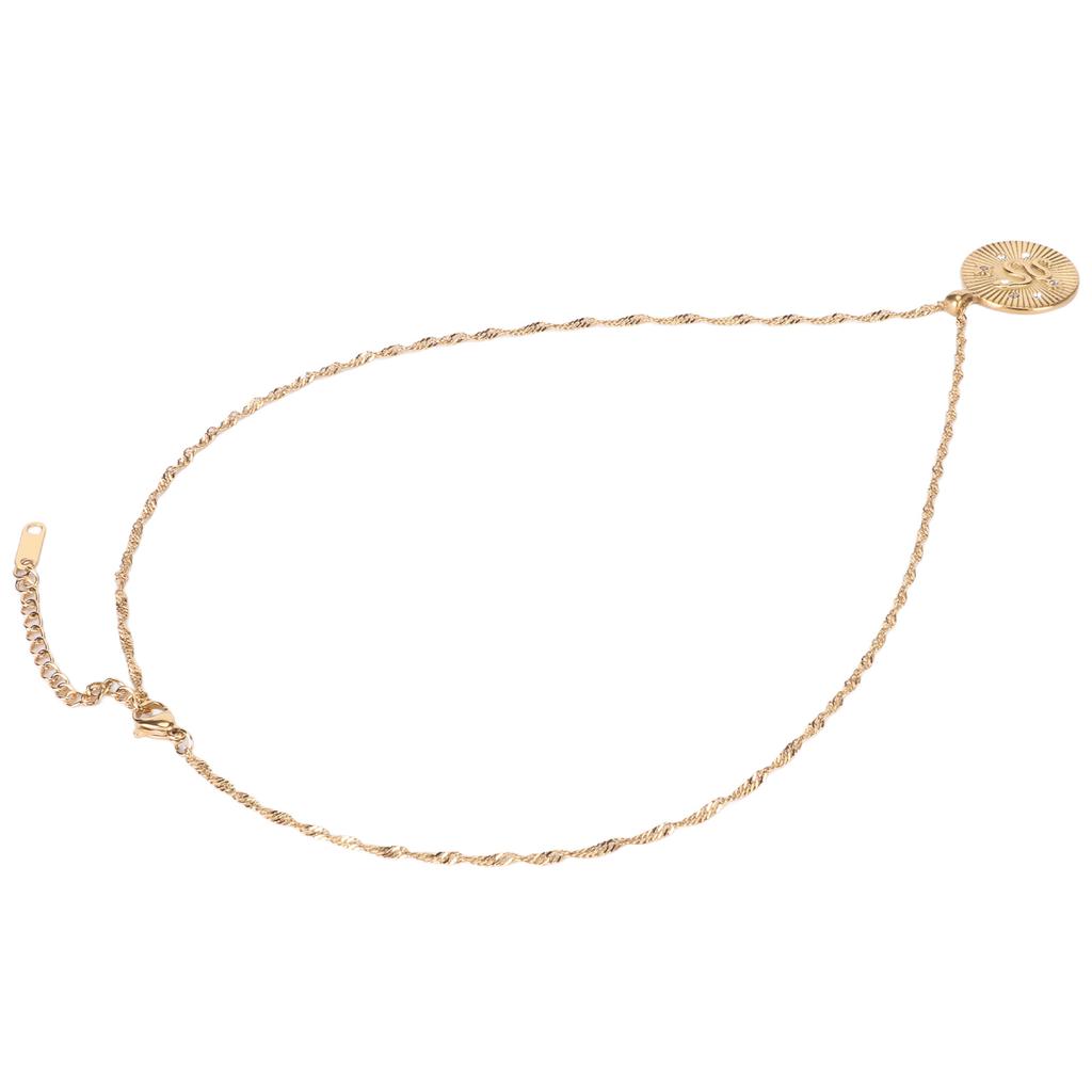 White Zircon Women Necklace Snake Pattern Electroplated Fashionable Female Pendant Necklace