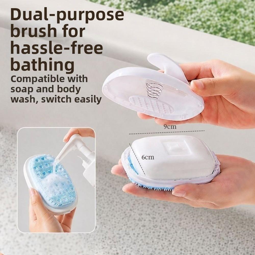Long Handle Body Cleansing Brush Silicone Material Back Scrubber New Bath Brush For Bathroom