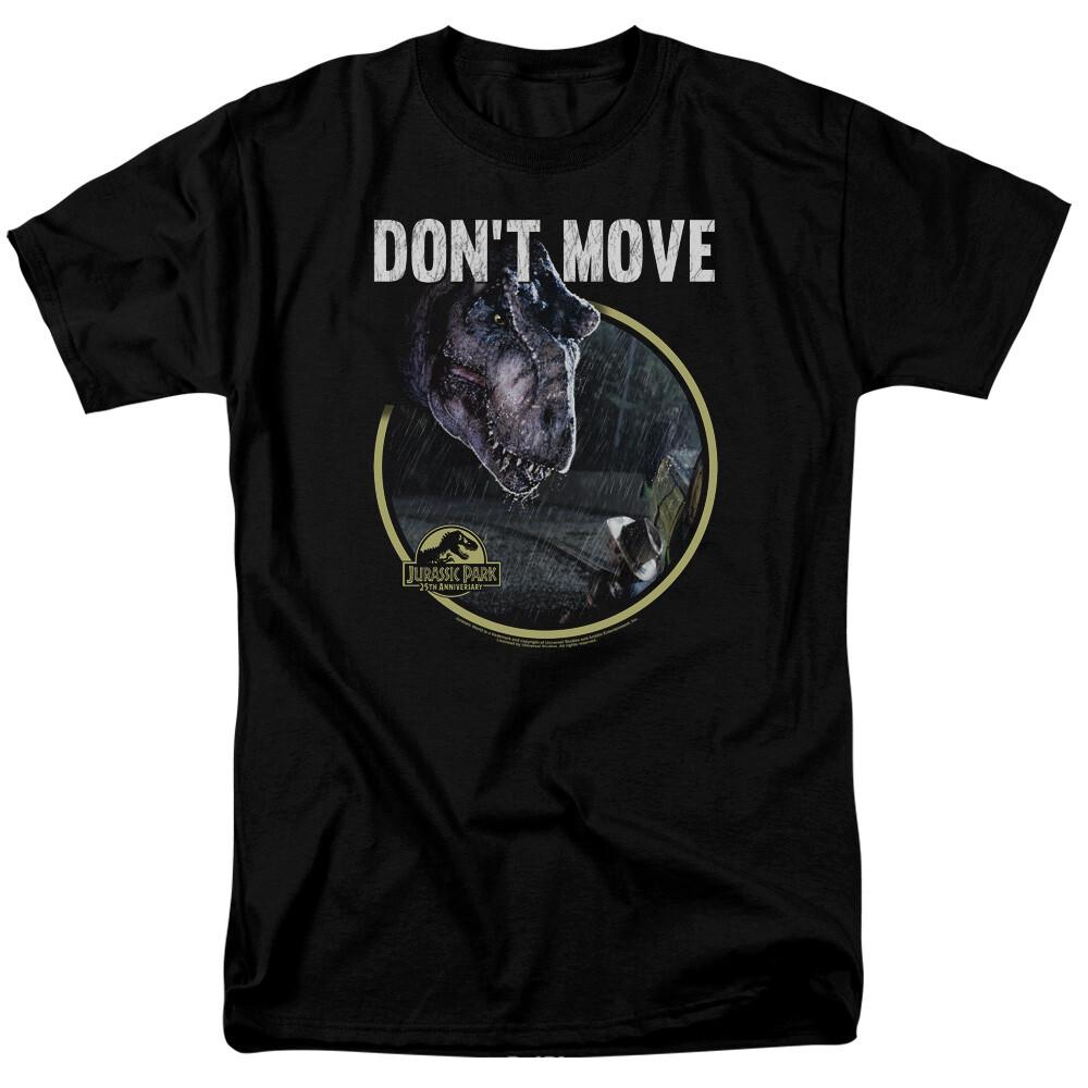Jurassic Park Dont Move T Shirt Mens Licensed Dinosaur Movie Tee Black