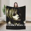 Постеры Silent Hill F Пледы Silent Hill Хоррор-игра Теплые Мягкие Графические Плюшевые Постельные Принадлежности Пледы Для Улицы Фланелевое Постельное Покрытие