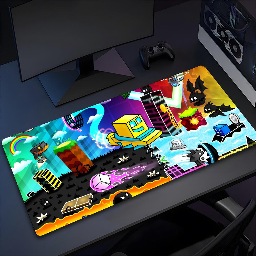 Игровой коврик для мыши Geometry Dash Высококачественный коврик для мыши из натурального каучука Самый профессиональный моющийся коврик для мыши для ноутбука