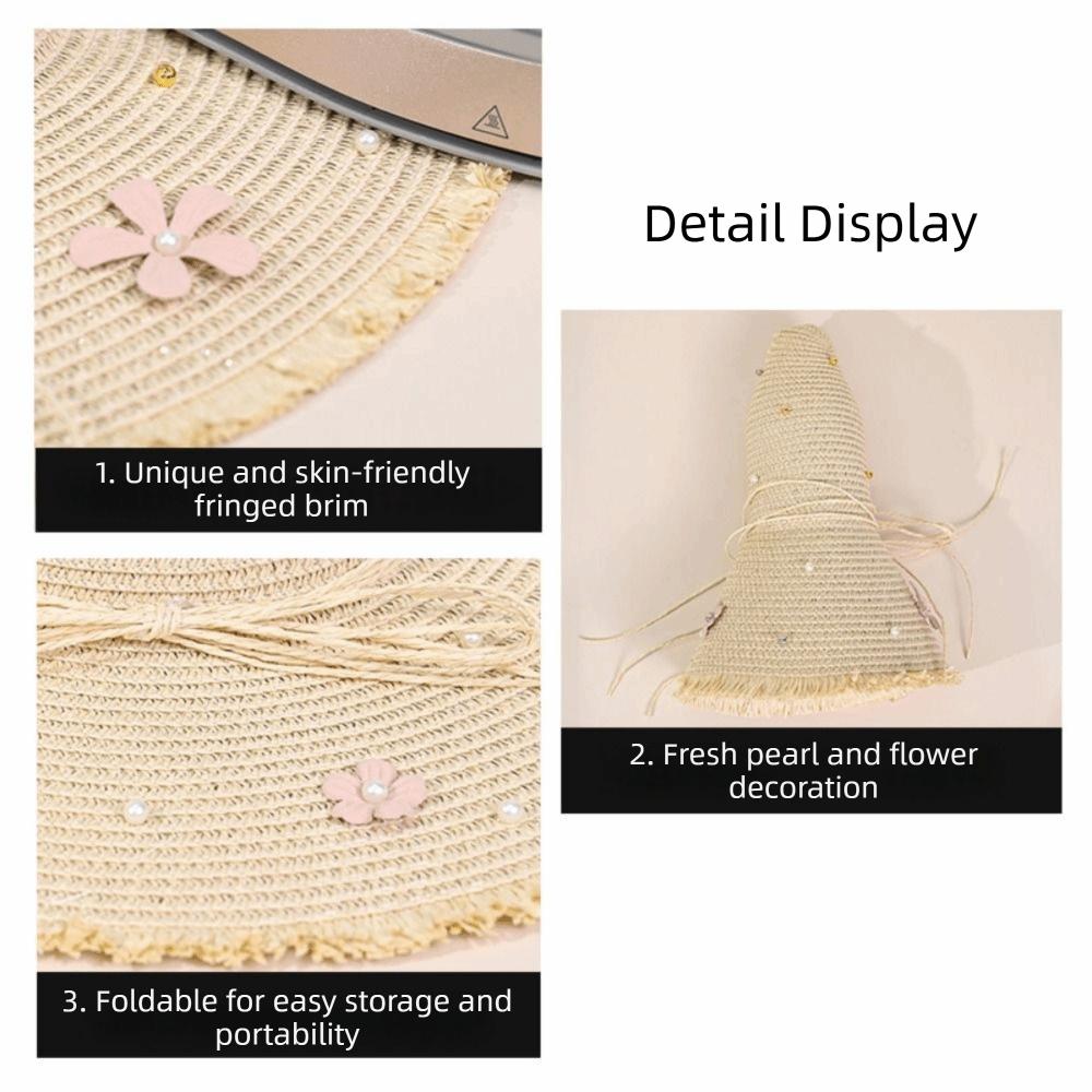 Multicolor Straw Hat Big Brim Sun Block Hat Fashion Beach Hat Summer