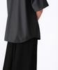MUSINSA STANDARD Relaxed Wool-Like Short Sleeve Shirt [Charcoal Gray]