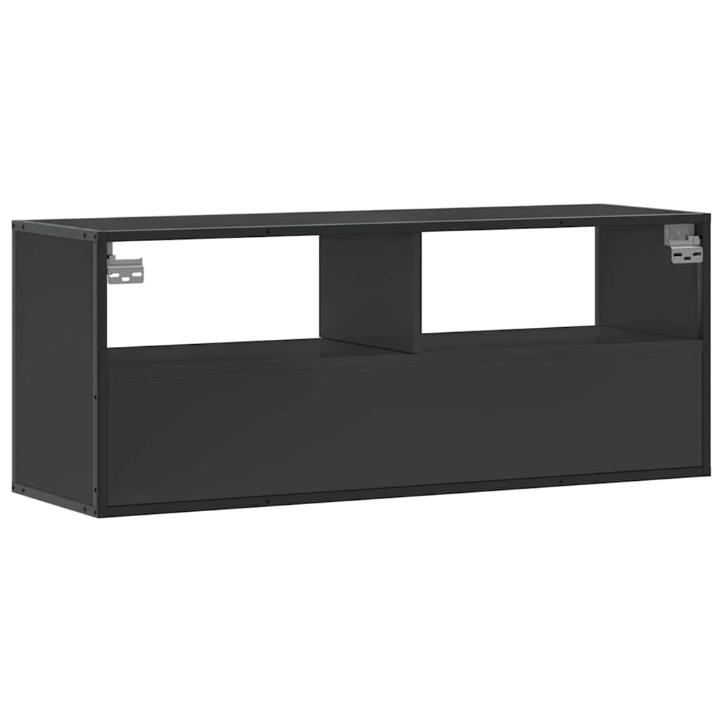 Vidaxl Szafka Pod Tv, Czarna, 100X31X39,5 Cm, Materiał Drewnopochodny