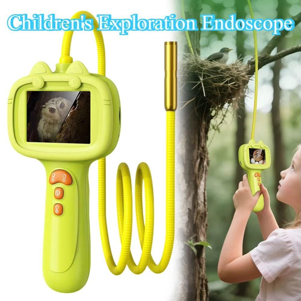 1080p HD Probe Kid Endoscope Camera 2.4-inch Display Handheld Endoscope  Educational Teaching