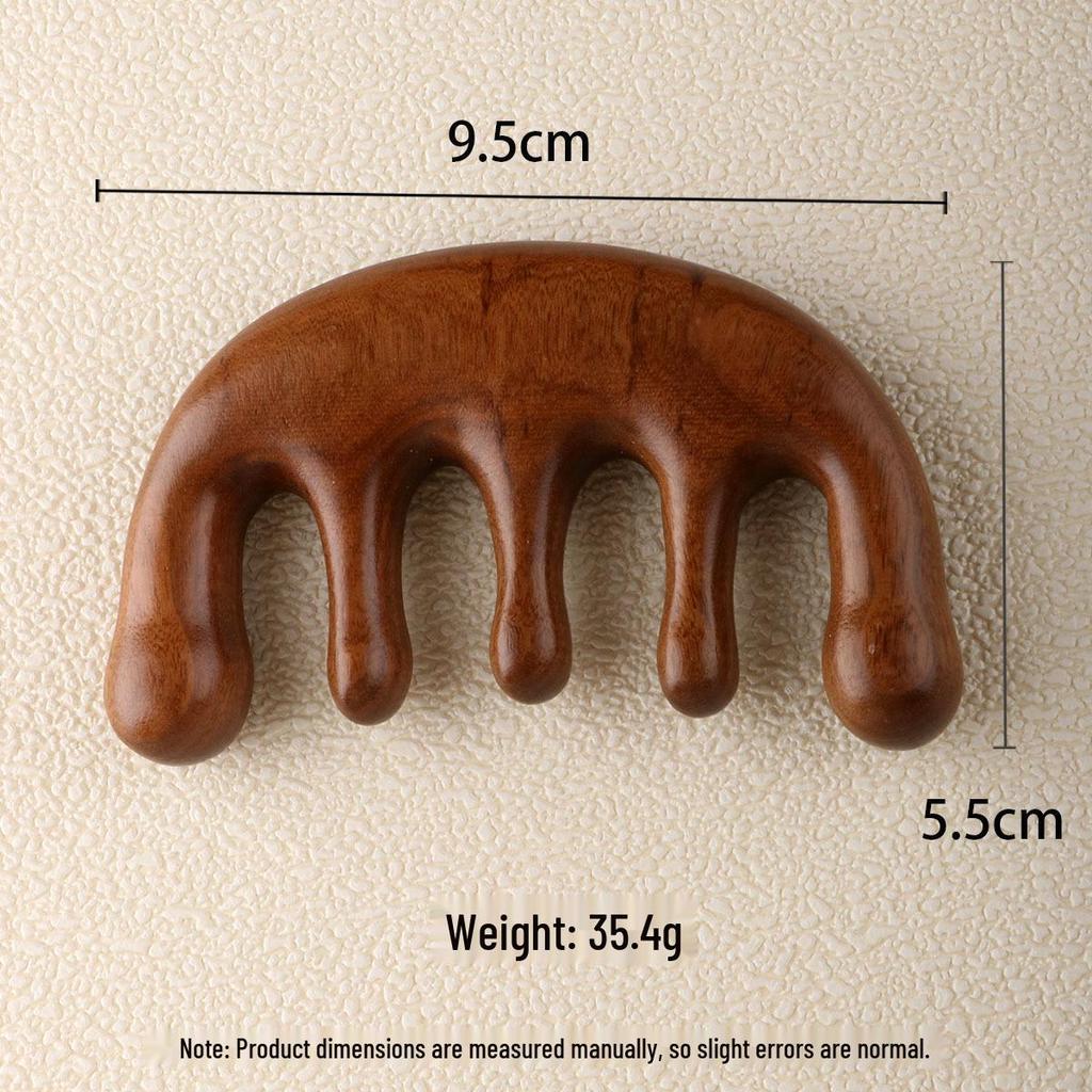 Массажная расческа из сандалового дерева: Портативный деревянный гребень для головы и меридианов сувенир