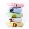 1 шт. 25x25 см мультяшное вышитое животное однотонное хлопковое мягкое впитывающее детское квадратное полотенце для лица