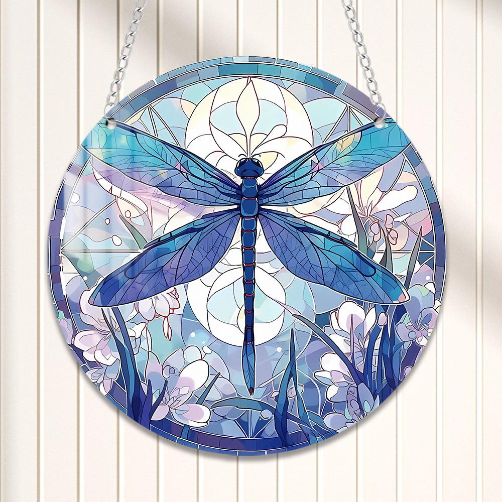 1pc Tree of Life Turtle Butterfly Dragonfly Acrylic Home Wall Decoration Chain Pendant Pendant