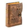 Дневник из кожи с тиснением совы, 200 нелинейных страниц ручной работы, винтажная кожа