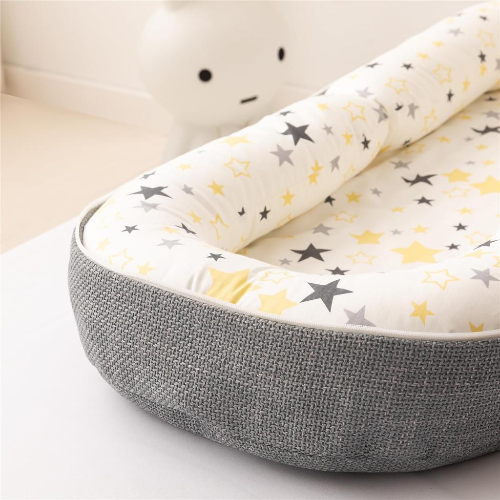 Lukaedy Portable Crib for Compact Folding Baby Gift Bed-in-Bed Newborns, Foldable, Co-sleeping Crib, Portable, Breathable, Washable, Bed,