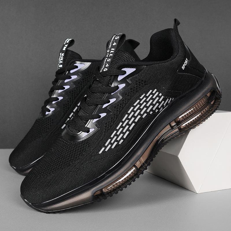 Новая осенняя мужская обувь большого размера, дышащая сетка, спортивный стиль, толстая подошва, увеличивающая рост, уличный стиль, кроссовки для бега
