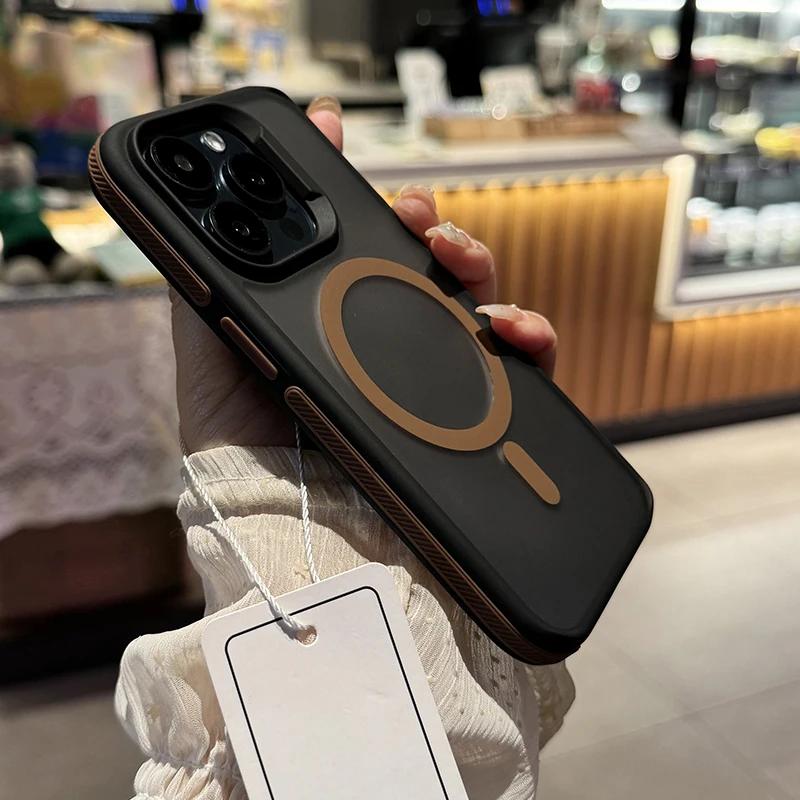 Новый чехол для телефона в стиле пэчворк для iPhone 16 15 14 13 12 11 Pro Max Plus с противоскользящим покрытием, прозрачный, с магнитным креплением Magsafe