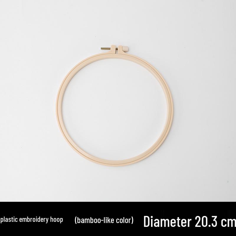 Пластиковый обруч для вышивания в стиле бамбука: Сделанная вручную круглая рамка и подставка