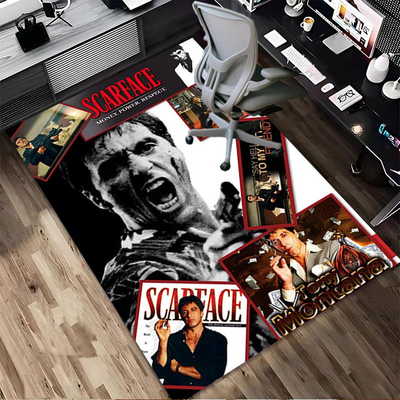 Scarface Movie Poster Living Room Non-Slip Area Rug Soft Carpet for Bedroom Game Playroom Sofa Office Home Decor Doormat Christmas Gift C9211123