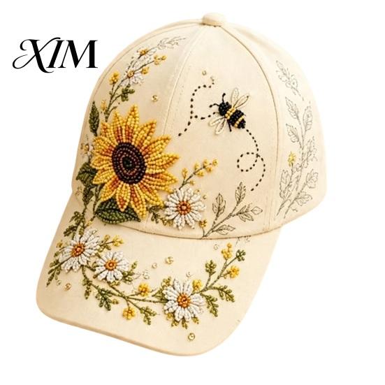 Baseball Cap Craft Projects DIY Beaded Kit, Handmade Animal Garden Hat Set, Making Supplies Project for Teens Adults Beginner Theme Set