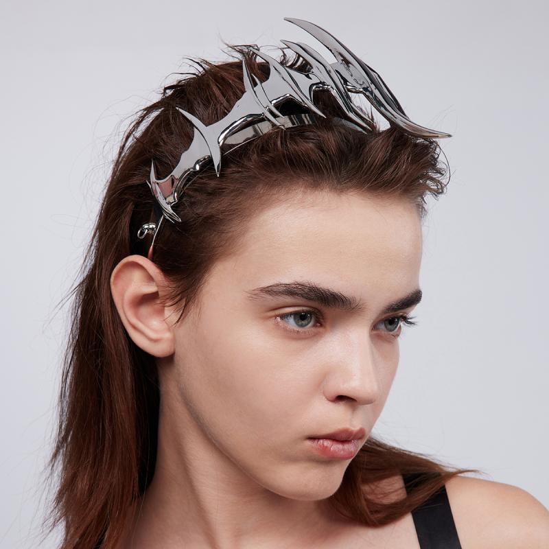 Euramerican metallic sense personality spiked jewelry mask adjustable Gothic punk mask sexy men's and women's facial jewelry