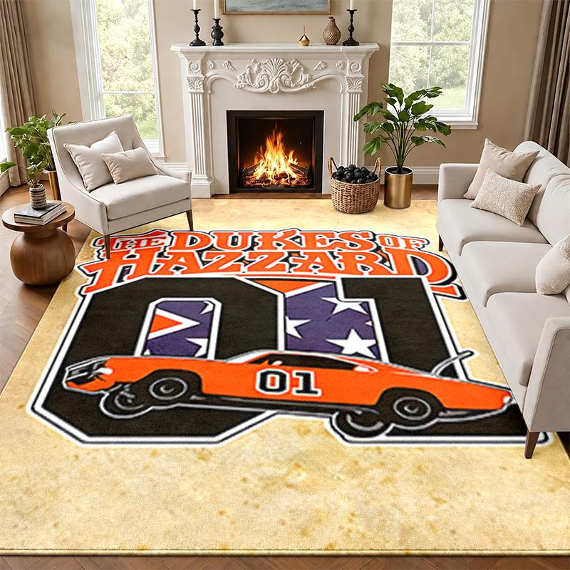 Dukes Of Hazzard Carpet Door Mat for Living Room or Bedroom Protective Mat Under Chair Office Decoration Christmas Gift Birthday Present