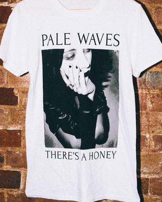 Pale Waves Рок-группа Есть медовый белый Короткий рукав Размер Унисекс Футболка