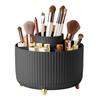 Вращающийся на 360 градусов ящик для хранения косметики, большая вместимость, несколько отделений, органайзер для канцелярских принадлежностей, держатель для кистей для макияжа