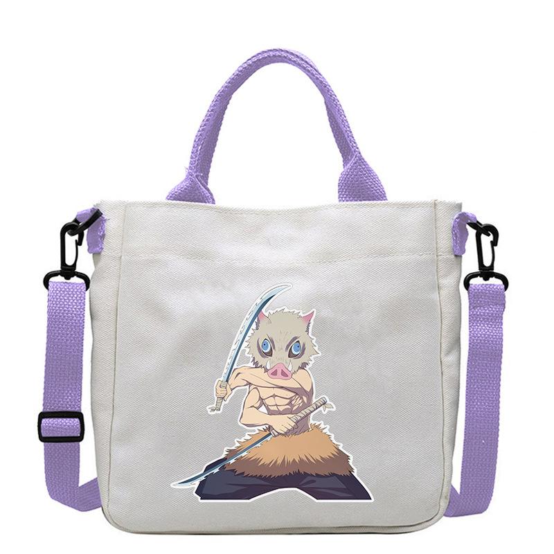 Demon Slayer: Kimetsu no Yaiba - Inosuke Hashibira Anime Print Canvas Bag for Commuter Shoulder Handbag KTB