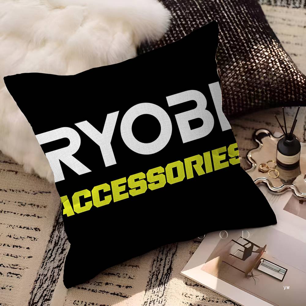 Ryobi Equipment Электроинструменты Логотип Бренда Коврики для Пола Чехол для Подушки Наволочка Обивочная Ткань Диван Декоративная Подушка Декор для Дома Наволочка