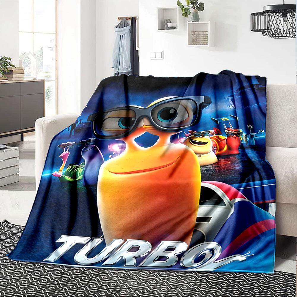 1pc TURBO2 Blanket, Gift, for Men and Women, Soft Blanket, Good for Sofa Bed Couch Travel, Lightweight Flannel Blanket