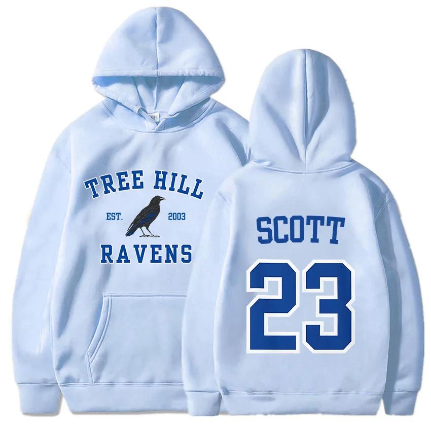 Women Hoodies TREE HILL RAVENS Scott23 Graphic Sweatshirts with Pocket Keith Scott Body Shop Pullovers Sudaderas Para Mujer Male