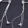 1 Pair Drop Earrings Butterflies Rhinestones Jewelry Sparkling Temperament Dangle Earrings for Banquet