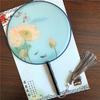 New Semi-Transparent Ancient-Style Round Fan, Double-Sided Palace Fan, Bridal Round Fan, Dance Fan, Chinese Style Classical Hanfu Small Fan