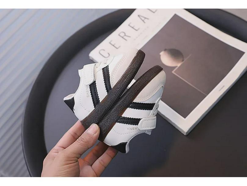 2024 Spring/Autumn Toddler Shoes for Boys & Girls (1-2 Years) - Leather, Sporty Small White Sneakers
