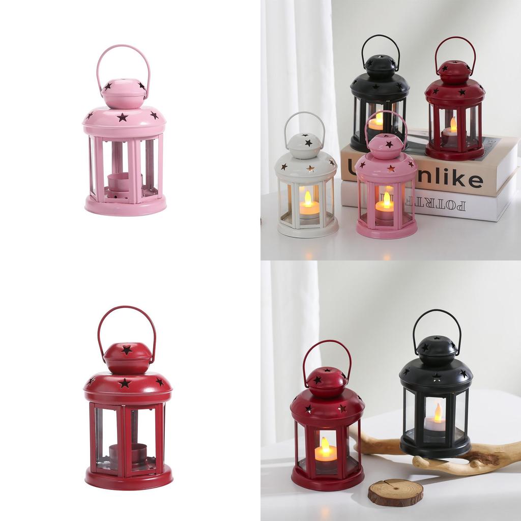 Hollow Star Iron Candle Stand For Party Decorations And Romantic Home Accents