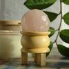 Rose Quartz Crystal Sphere Faceted With Stand 2-Piece