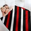 BLACK AND WHITE AND RED STRIPE FOR INTERESTING INTERIOR DECOR AND TREND CLOTHING STYLES Throw Blanket Sofa Quilt Blankets
