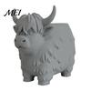 Animal Flower Pot Highland Cow Planter, Large Diameter Pot, 3D Yak Matte Finish Plant Shape PLA Desktop Nordic Style Home Decor Planter