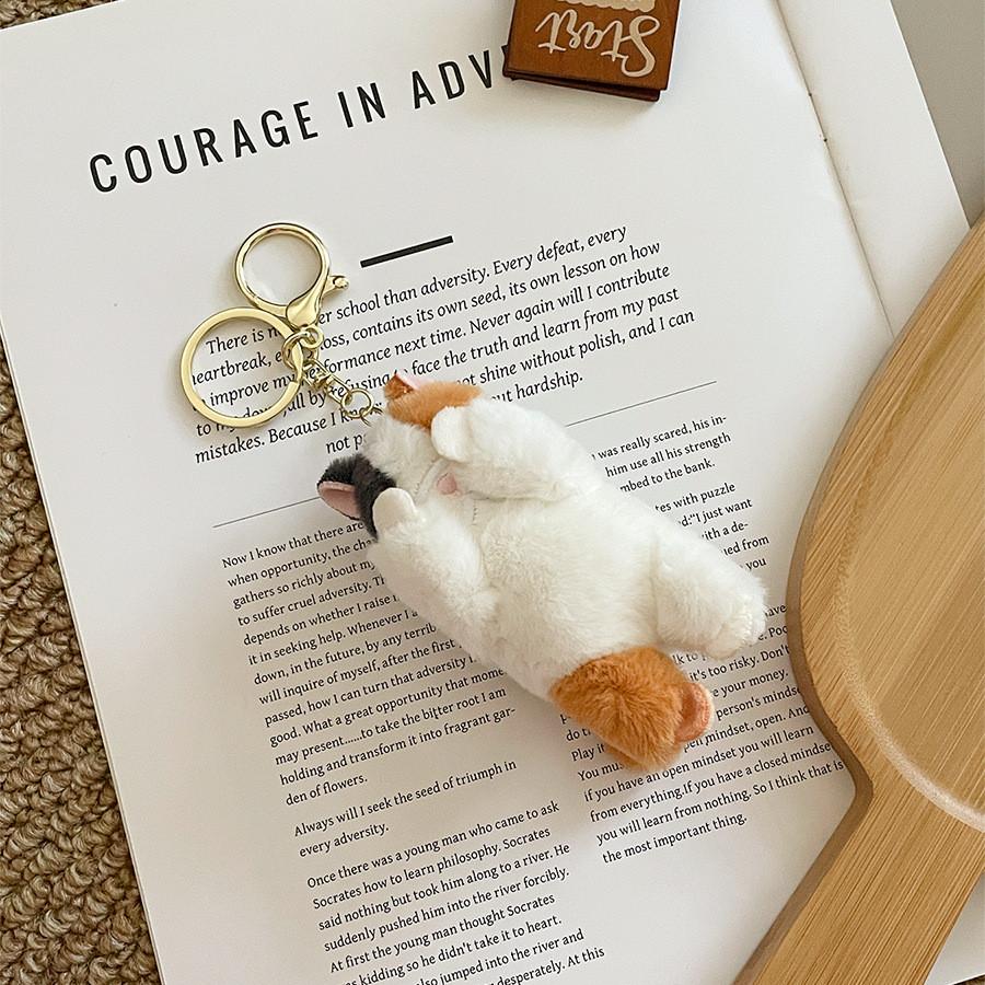Cute Animal Plush Keyring With Short Pile Polyester For Children Gifts