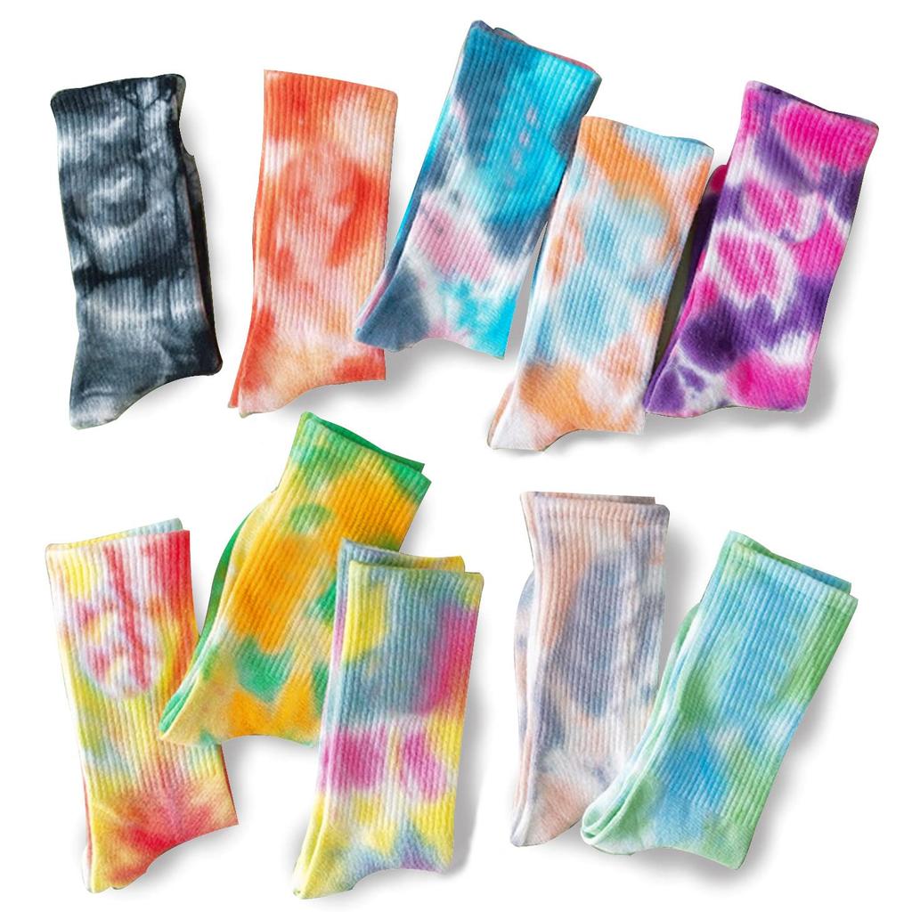 Носки женские тай-дай, 3 пары (Мягкие цвета)