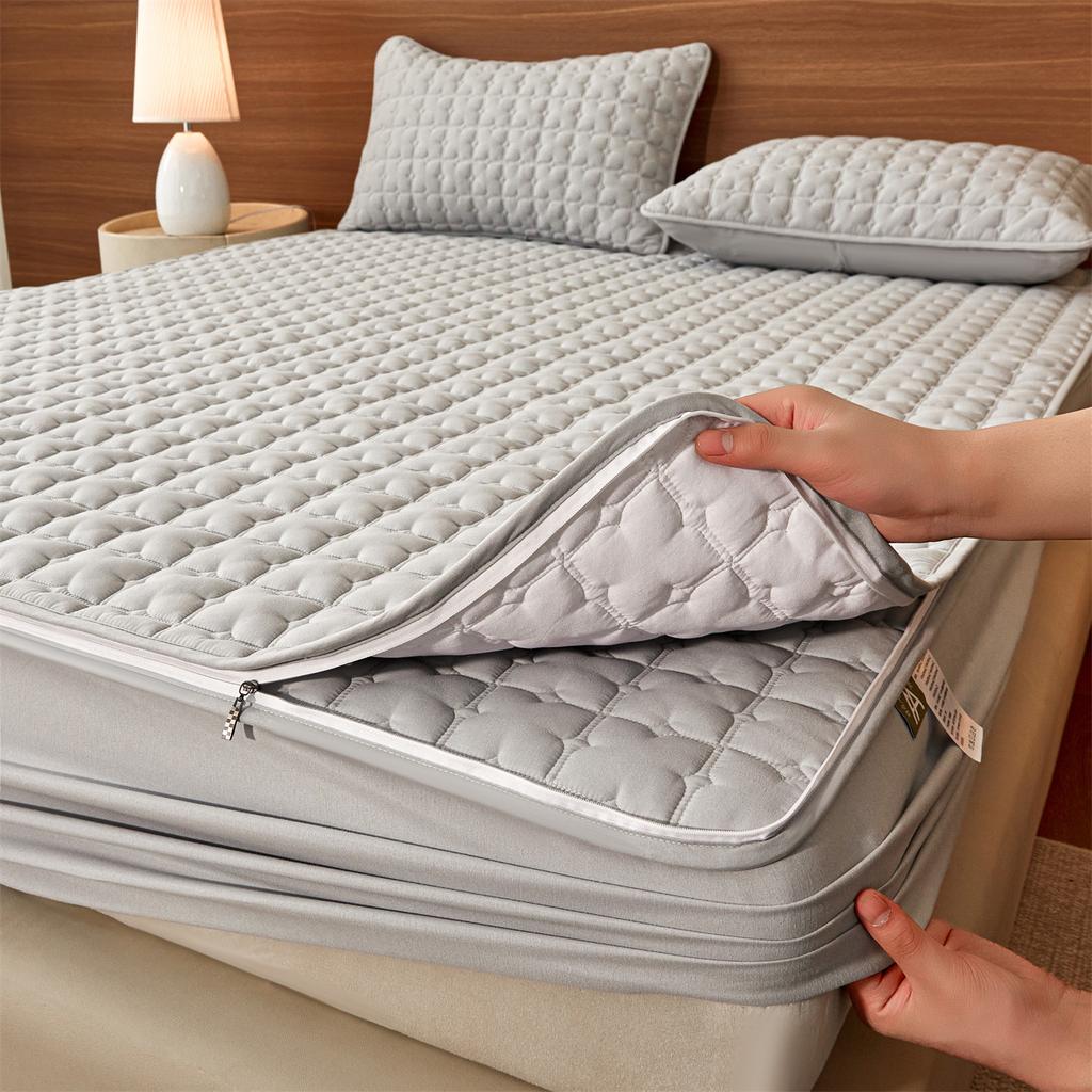 Double sided 2-in-1 removable washable A-class cotton padded bed sheet, fully enclosed bed cover, Simmons mattress protective cover