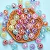 10Pcs 16mm/18mm/20mm Multi-color Acrylic Crack Bead Round Bead For Jewelry Production Bracelet Necklace Jewelry Production