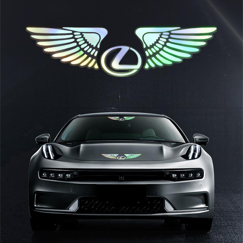 Colorful Reflective Laser Car Refit Personalized Wing Sticker For Lexus IS250 IS200 CT200h GS300 LS430 RX450h LX570 IS300