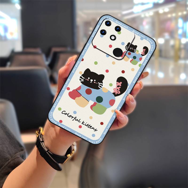 Задняя крышка Мультяшный чехол для телефона для OPPO Realme Narzo 50A Грязеотталкивающий Прочный ТПУ Водонепроницаемый Модный дизайн Чехол для телефона