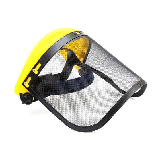 Защитный лицевой щиток для лесозаготовок, защитный щиток с металлическим козырьком, защитный шлем для деревообработки для работы с бензопилой, работы во дворе, кошения травы, валки деревьев