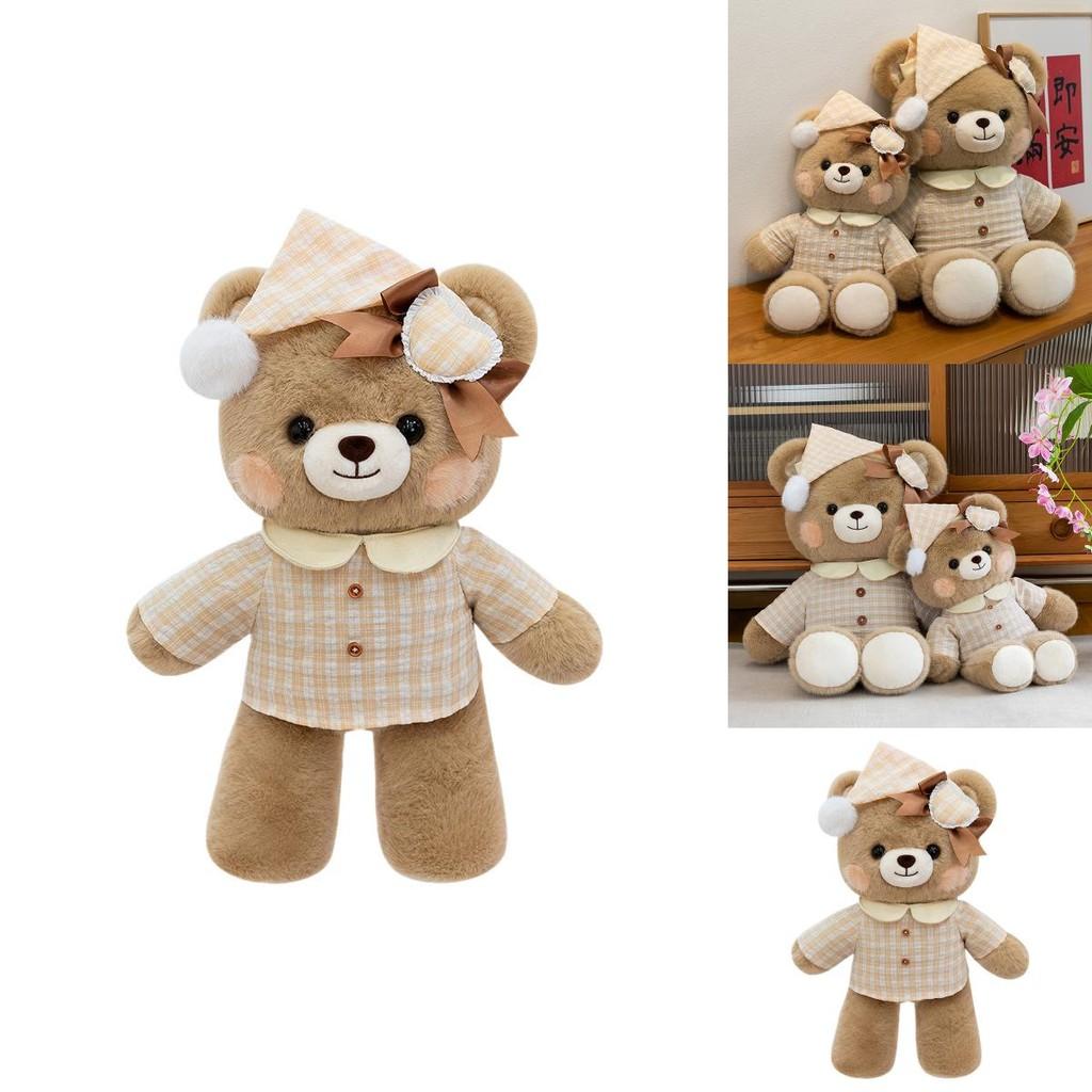 Cute Pajamas And Hats Teddy Bears Plush Toys Doll Children Toy For Childrens Gift