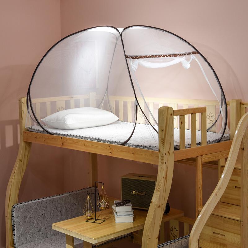 New Foldable Zipper Mosquito Net for Dormitory Bunk Bed